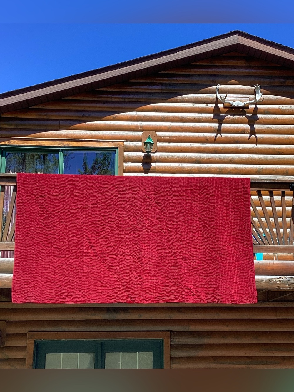 BURGUNDY COTTON VELVET COMFORTER QUILT 94” X 112” NPLC